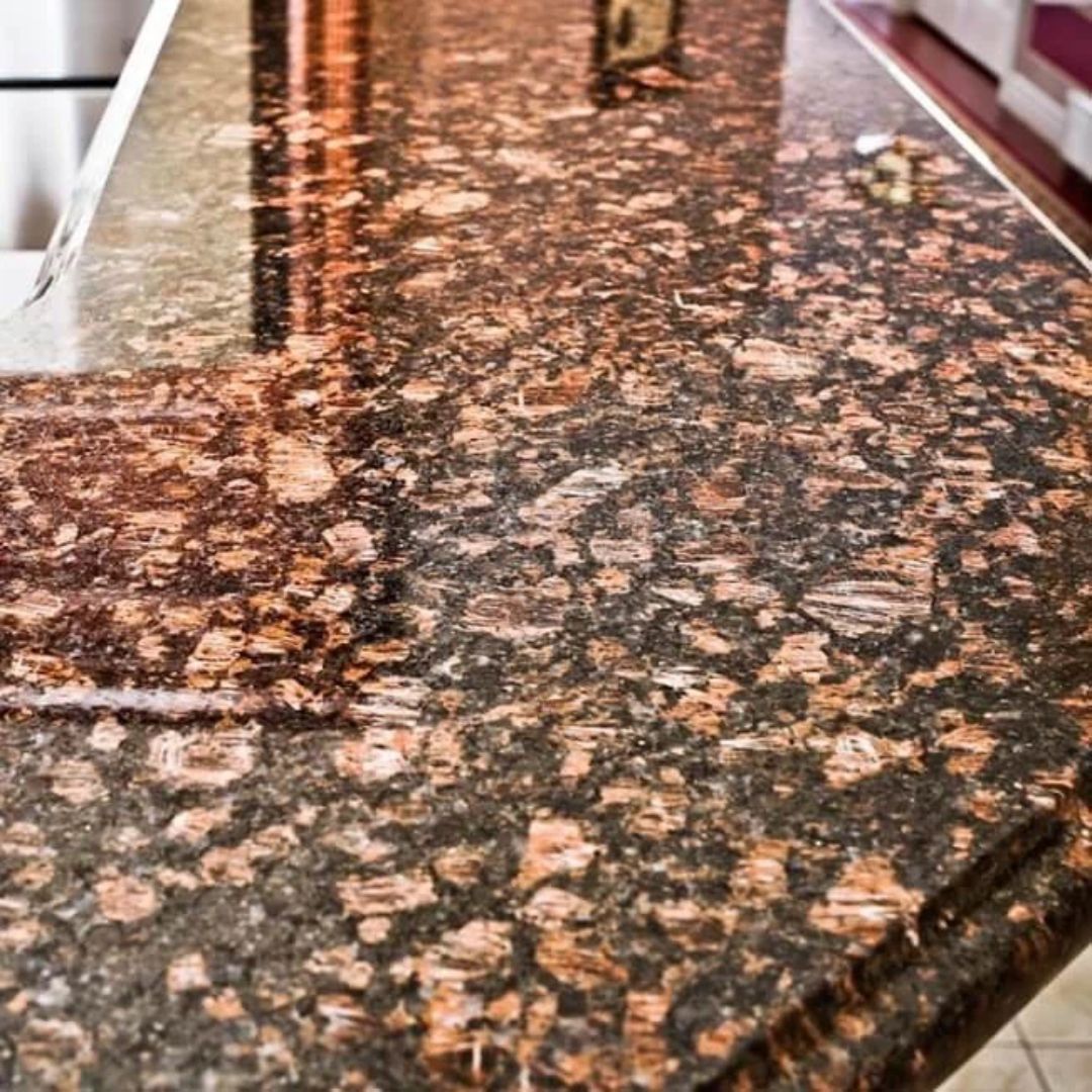 Tan Brown Granite Slab (18mm) - Premium Polish