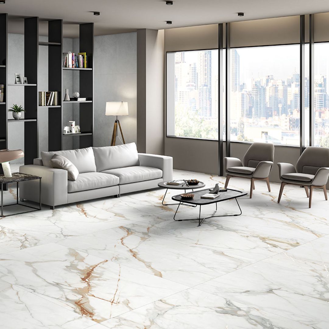 Johnson Tiles 2x2 Vitrified Floor Tile - Double Charged White