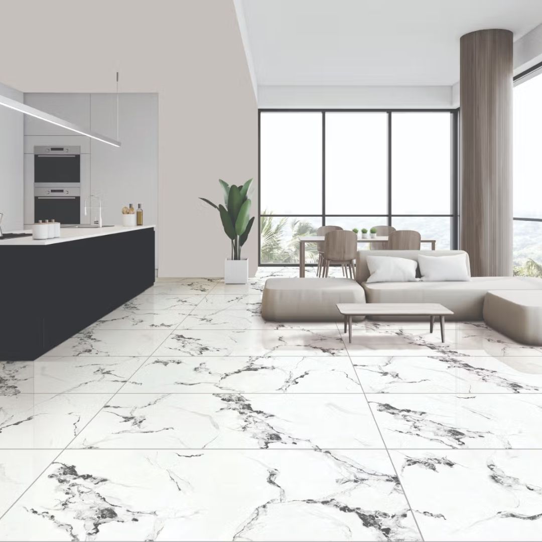 AGL 2x2 Vitrified Floor Tile - Double Charged White