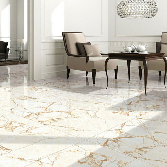 Simpolo 2x2 Vitrified Floor Tile - Double Charged White
