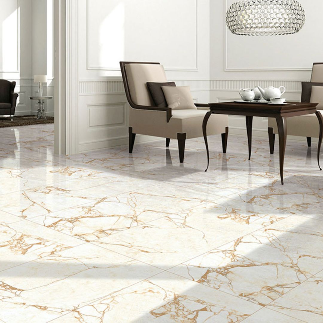 Orient Bell 2x2 Vitrified Floor Tile - Double Charged White – BuildOurs